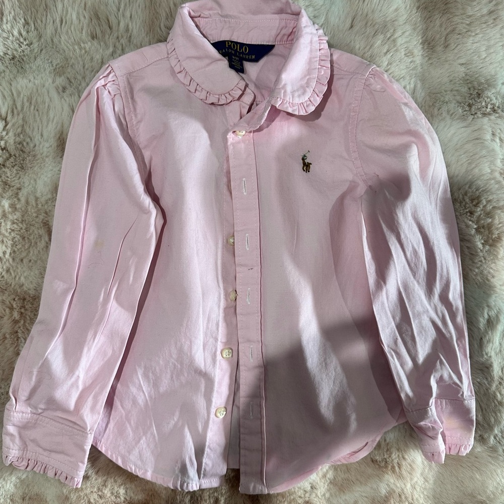 Polo by Ralph Lauren Light Pink Kids Button Down Shirt